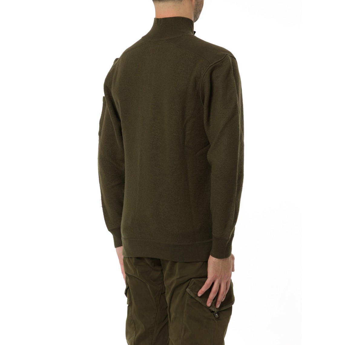 Maglia in lana merino con colletto a polo C.P. Company
