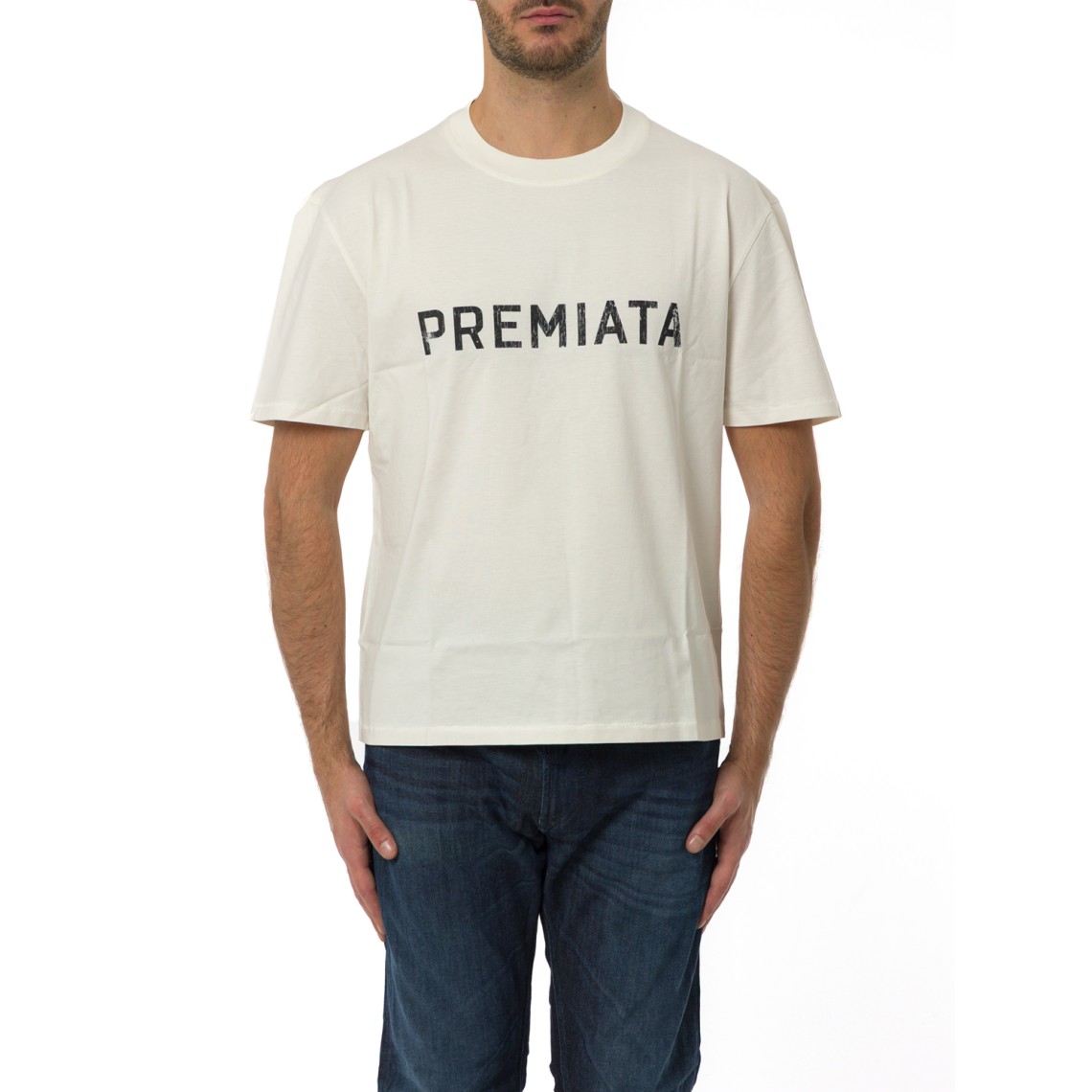 T-shirt in cotone con logo Premiata