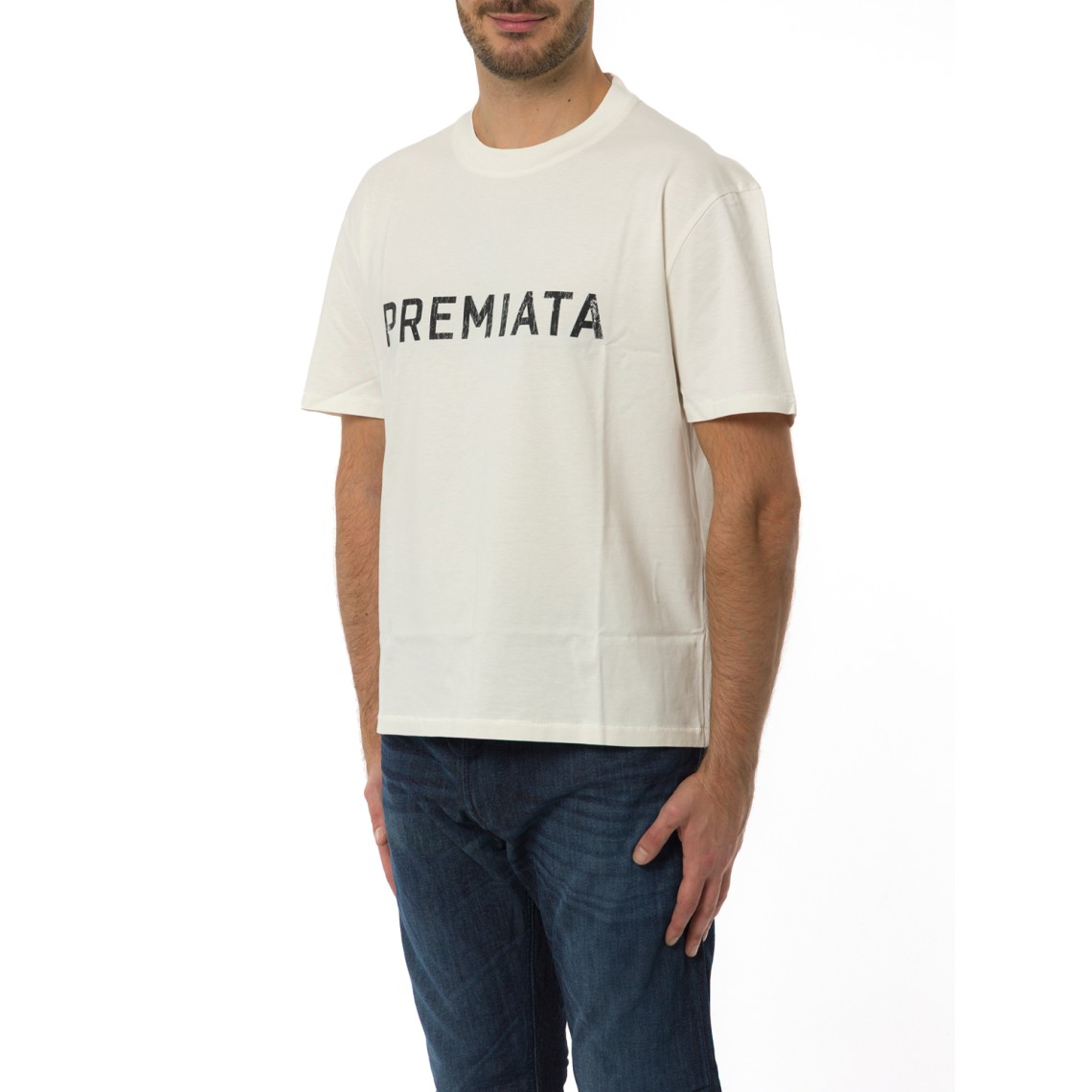 T-shirt in cotone con logo Premiata