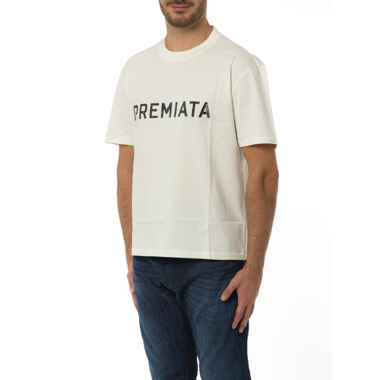 T-shirt in cotone con logo Premiata