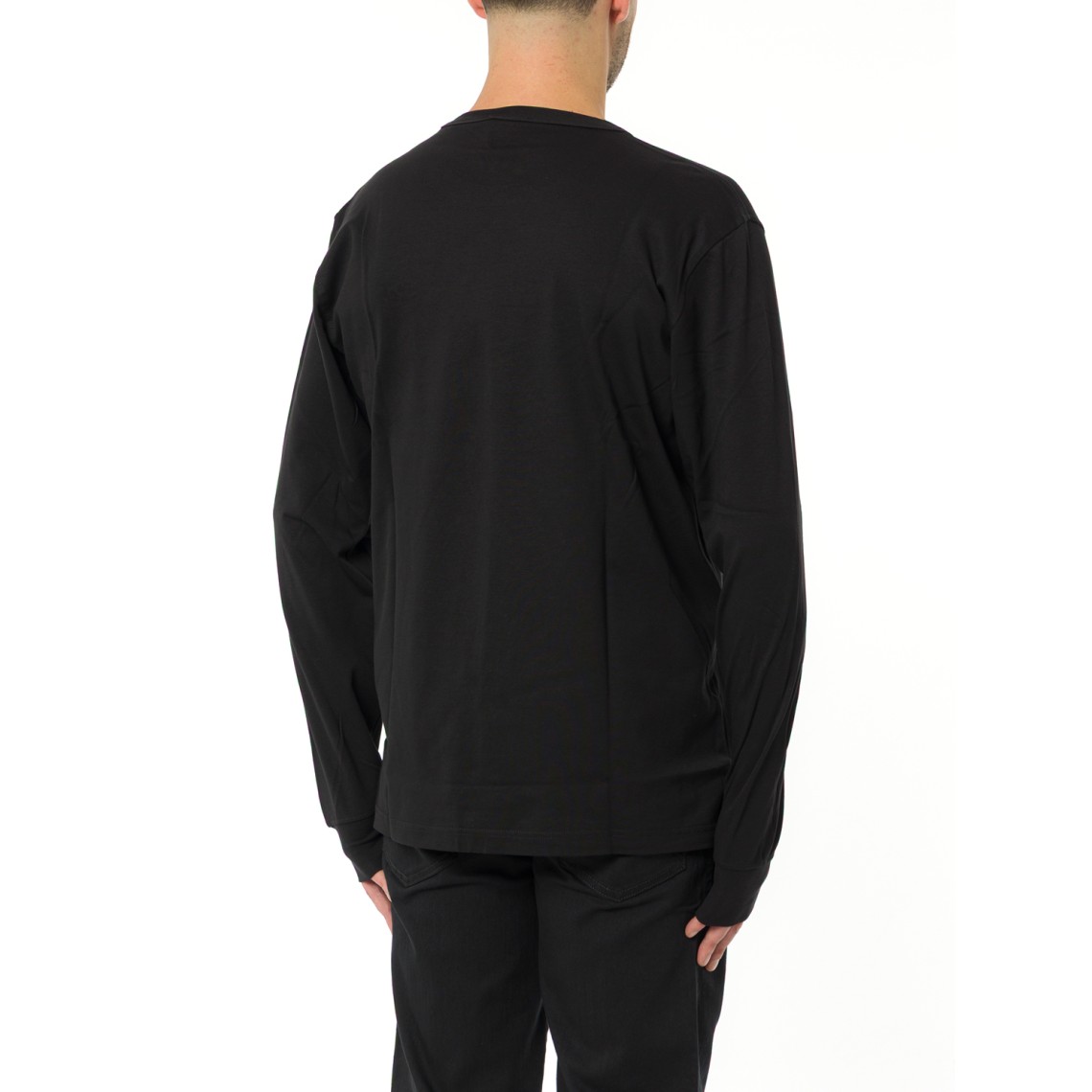 T-shirt a maniche lunghe con logo ricamato Diesel