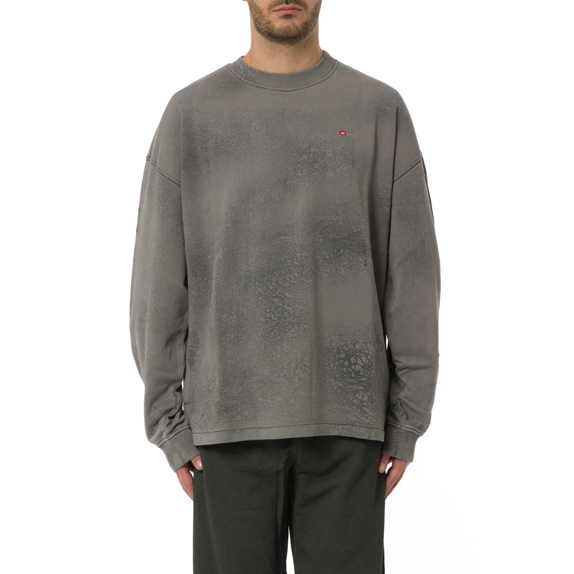 Felpa girocollo con micro logo s-baxt-t1 Diesel