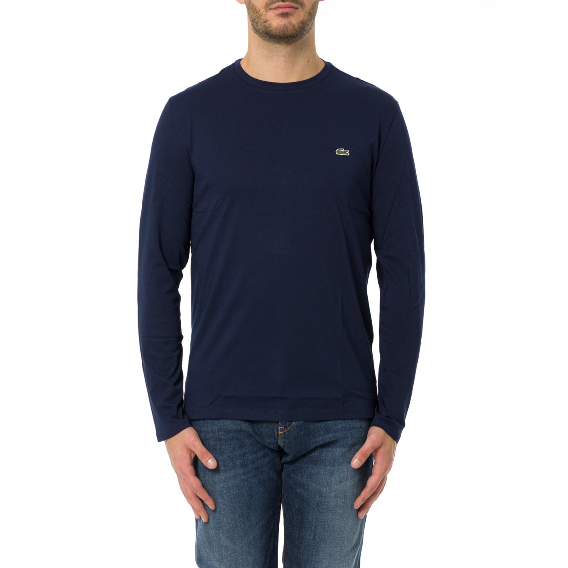 T-shirt in cotone Pima a maniche lunghe Lacoste