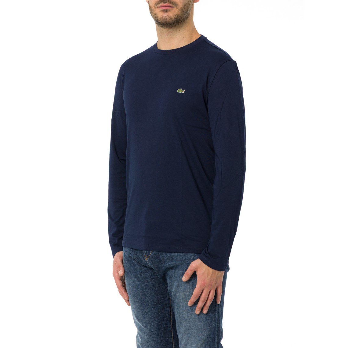 T-shirt in cotone Pima a maniche lunghe Lacoste