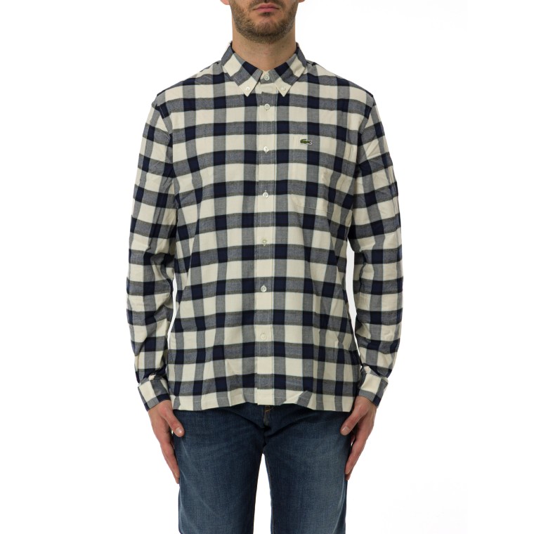 Camicia a quadri Lacoste in flanella