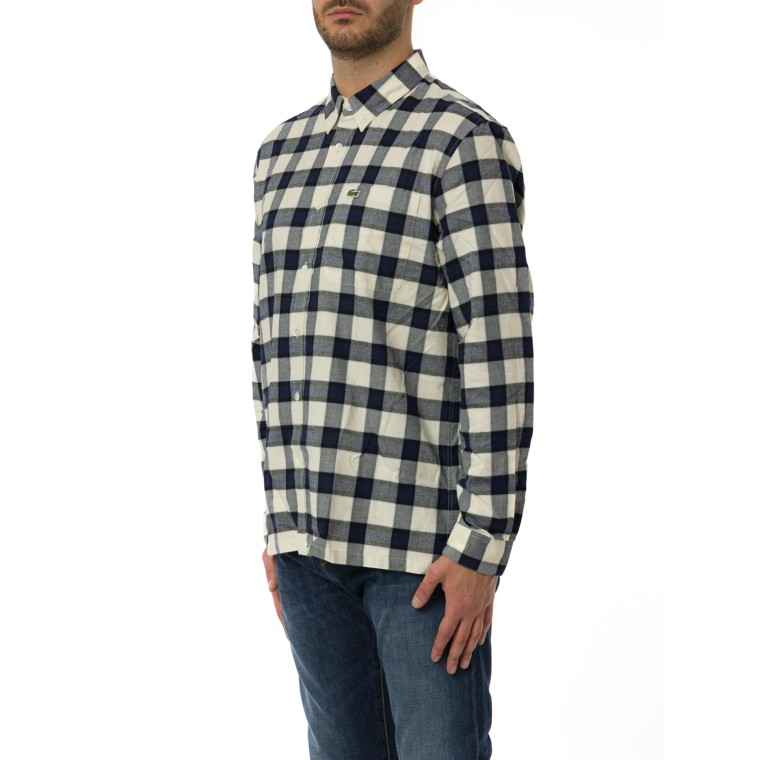 Camicia a quadri Lacoste in flanella