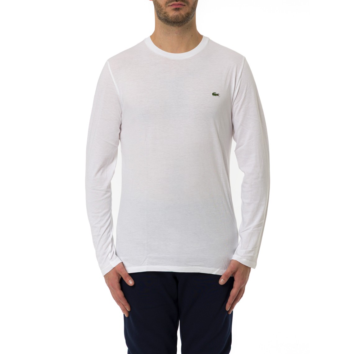 T-shirt in cotone Pima a maniche lunghe Lacoste
