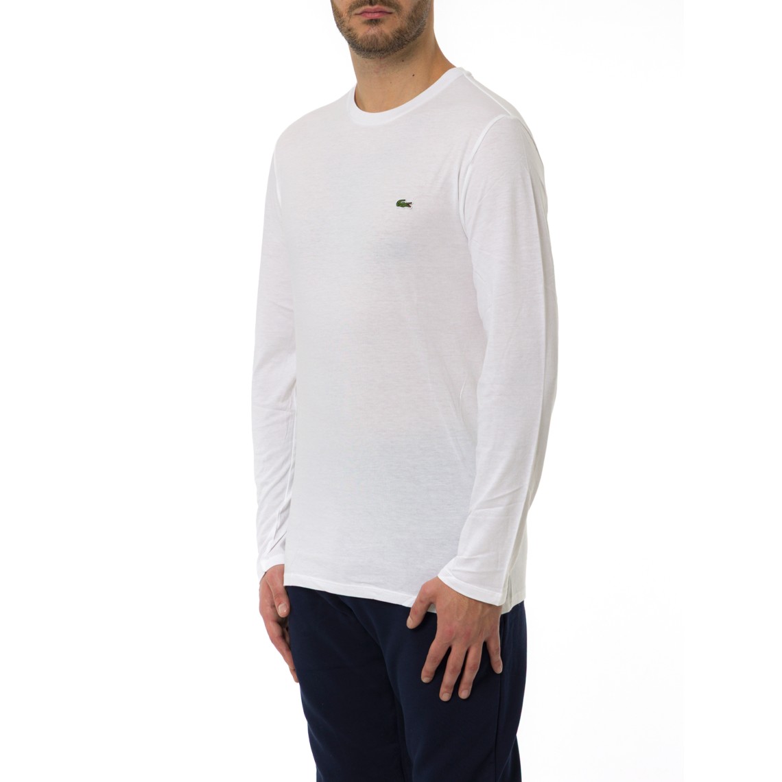 T-shirt in cotone Pima a maniche lunghe Lacoste