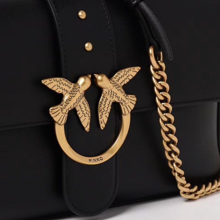 Borsa a mano media Love Bag One Slouchy in pelle con doppia tracolla Pinko