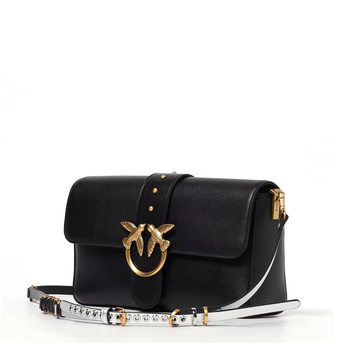 Borsa a mano media Love Bag One Slouchy in pelle con doppia tracolla Pinko