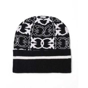 Berretto con logo jacquard Pinko