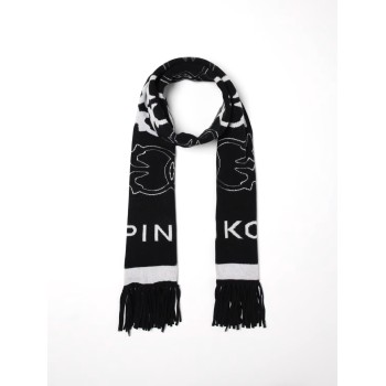 Sciarpa con logo Love Birds jacquard Pinko
