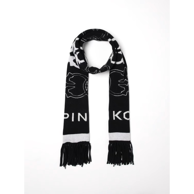Sciarpa con logo Love Birds jacquard Pinko
