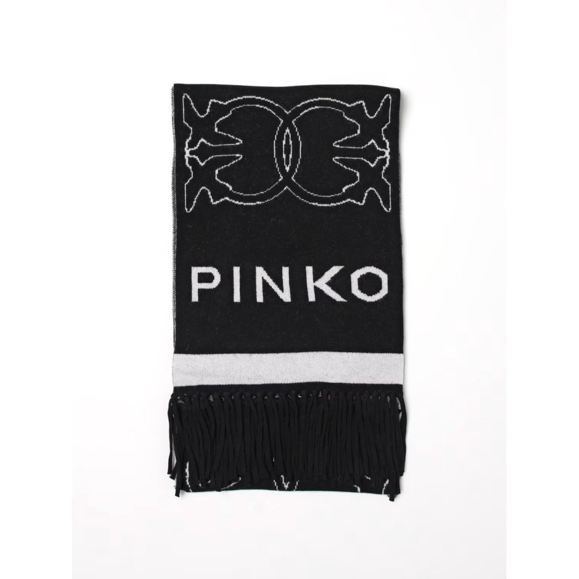 Sciarpa con logo Love Birds jacquard Pinko