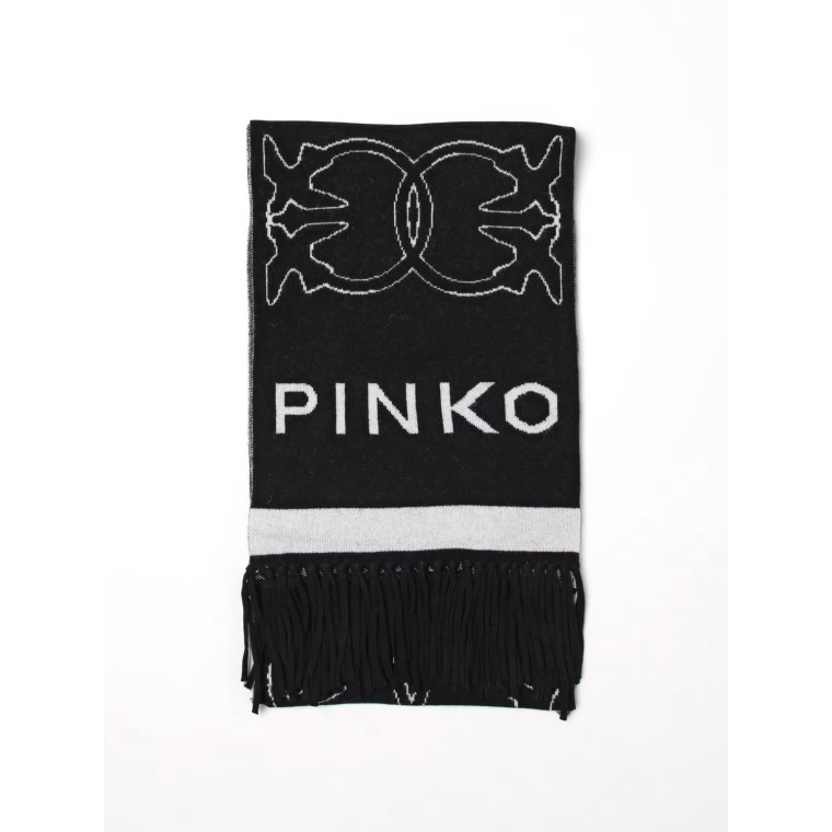 Sciarpa con logo Love Birds jacquard Pinko
