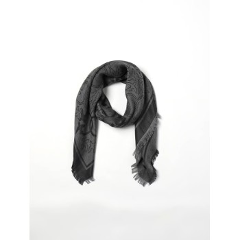 Sciarpa Polonia in viscosa con monogram jacquard Pinko
