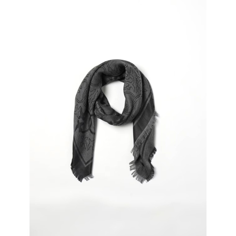 Sciarpa Polonia in viscosa con monogram jacquard Pinko