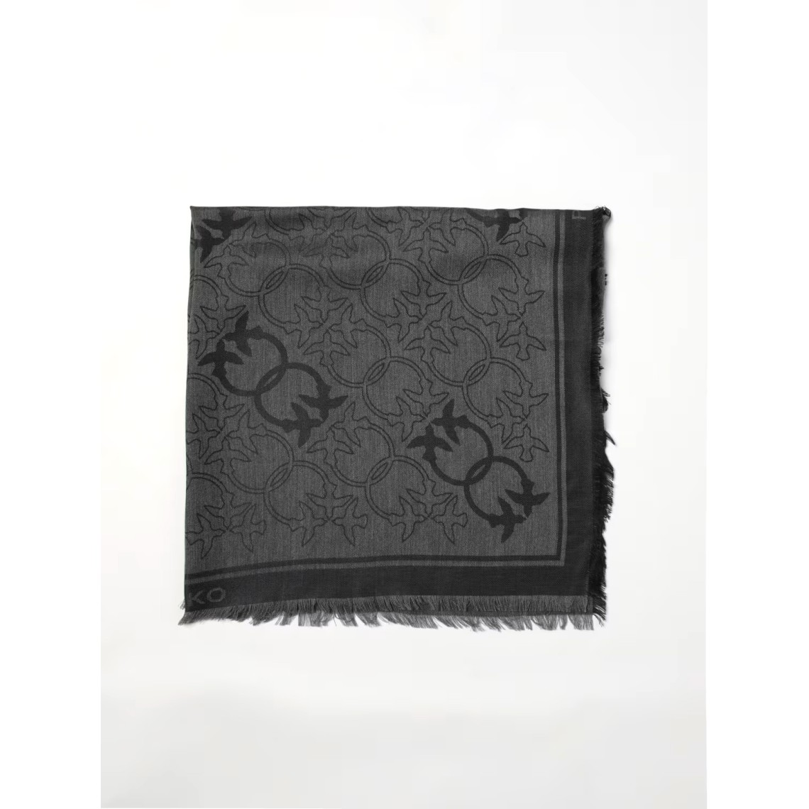 Sciarpa Polonia in viscosa con monogram jacquard Pinko