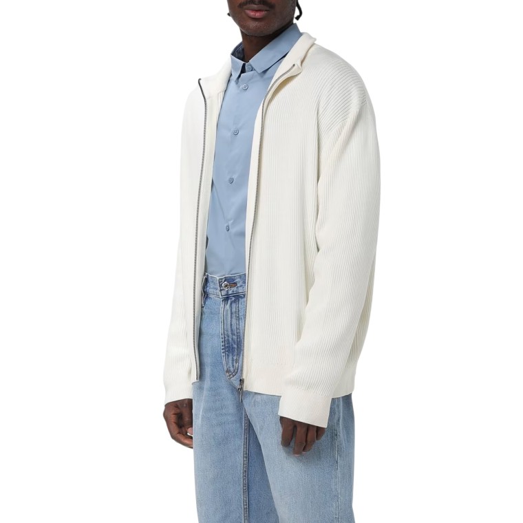 Cardigan con zip Armani Exchange in misto lana
