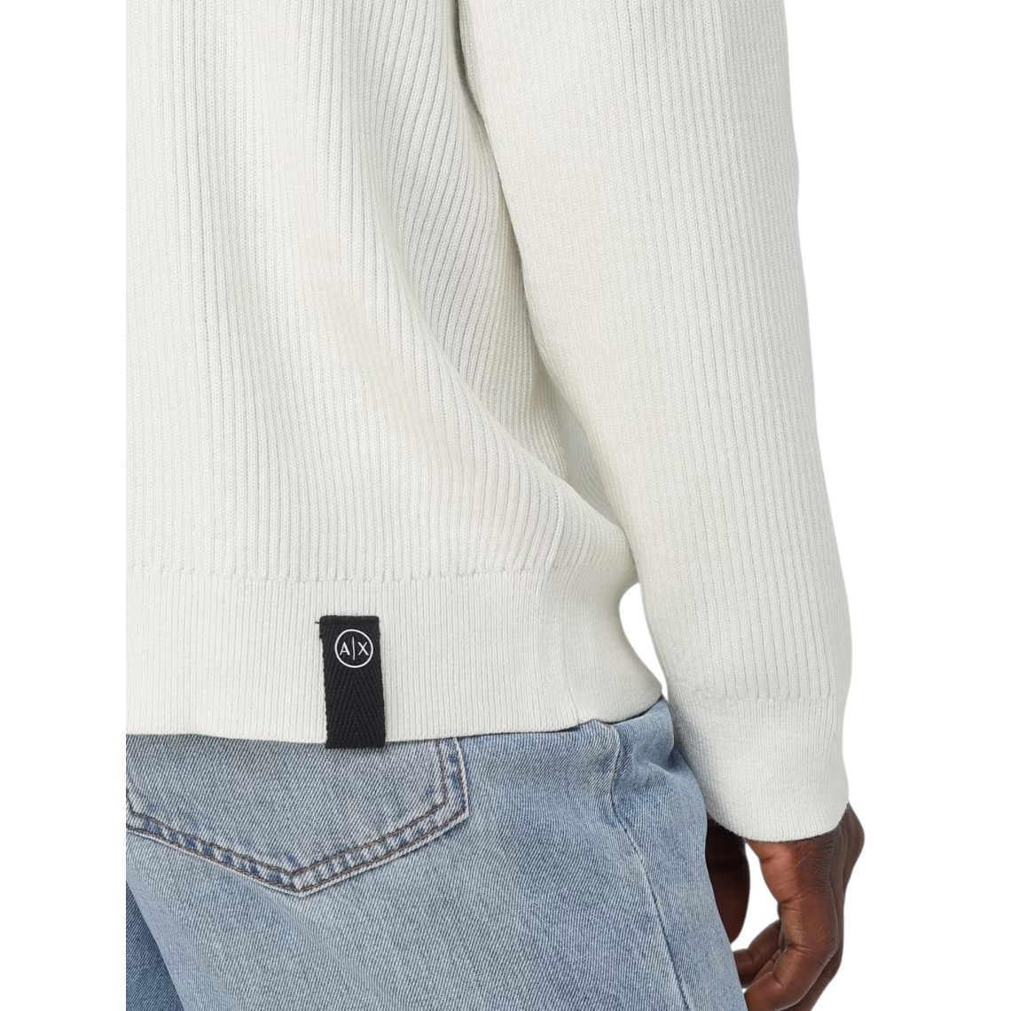 Cardigan con zip Armani Exchange in misto lana