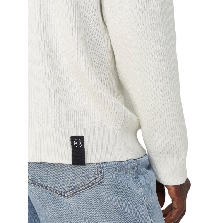 Cardigan con zip Armani Exchange in misto lana