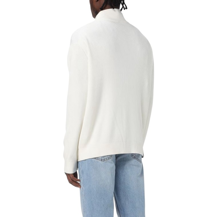 Cardigan con zip Armani Exchange in misto lana