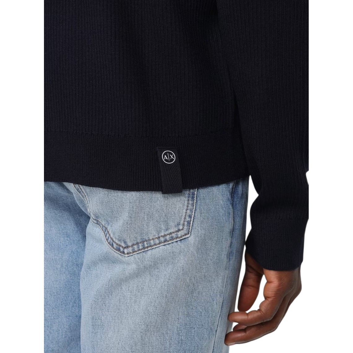 Cardigan con zip Armani Exchange in misto lana