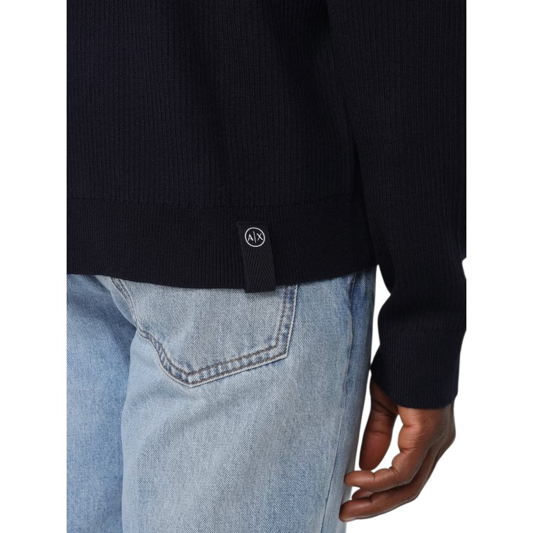 Cardigan con zip Armani Exchange in misto lana