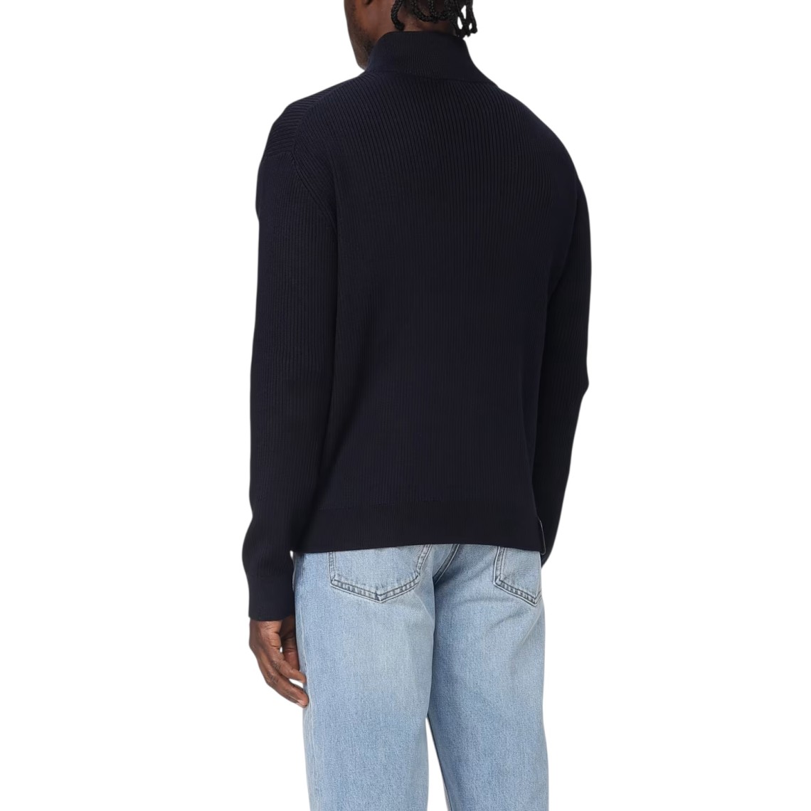Cardigan con zip Armani Exchange in misto lana