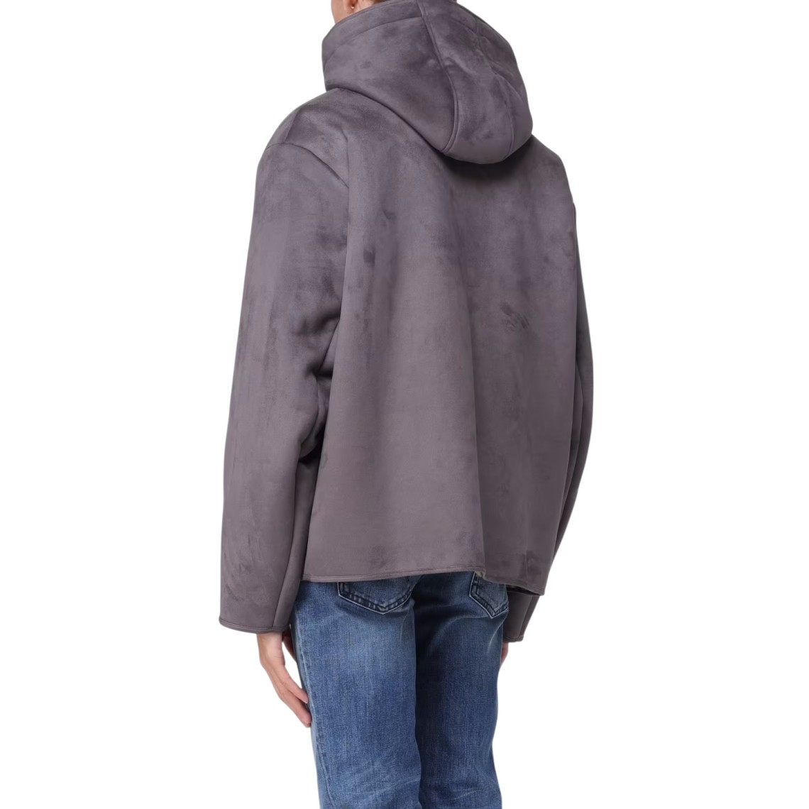 Giacca con cappuccio in Eco suede Armani Exchange