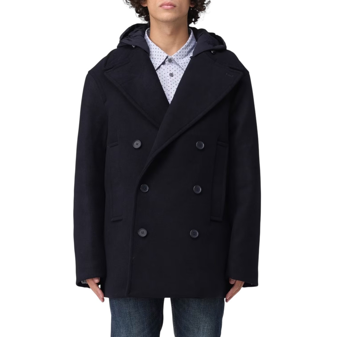 Peacot con cappuccio in nylon Armani Exchange