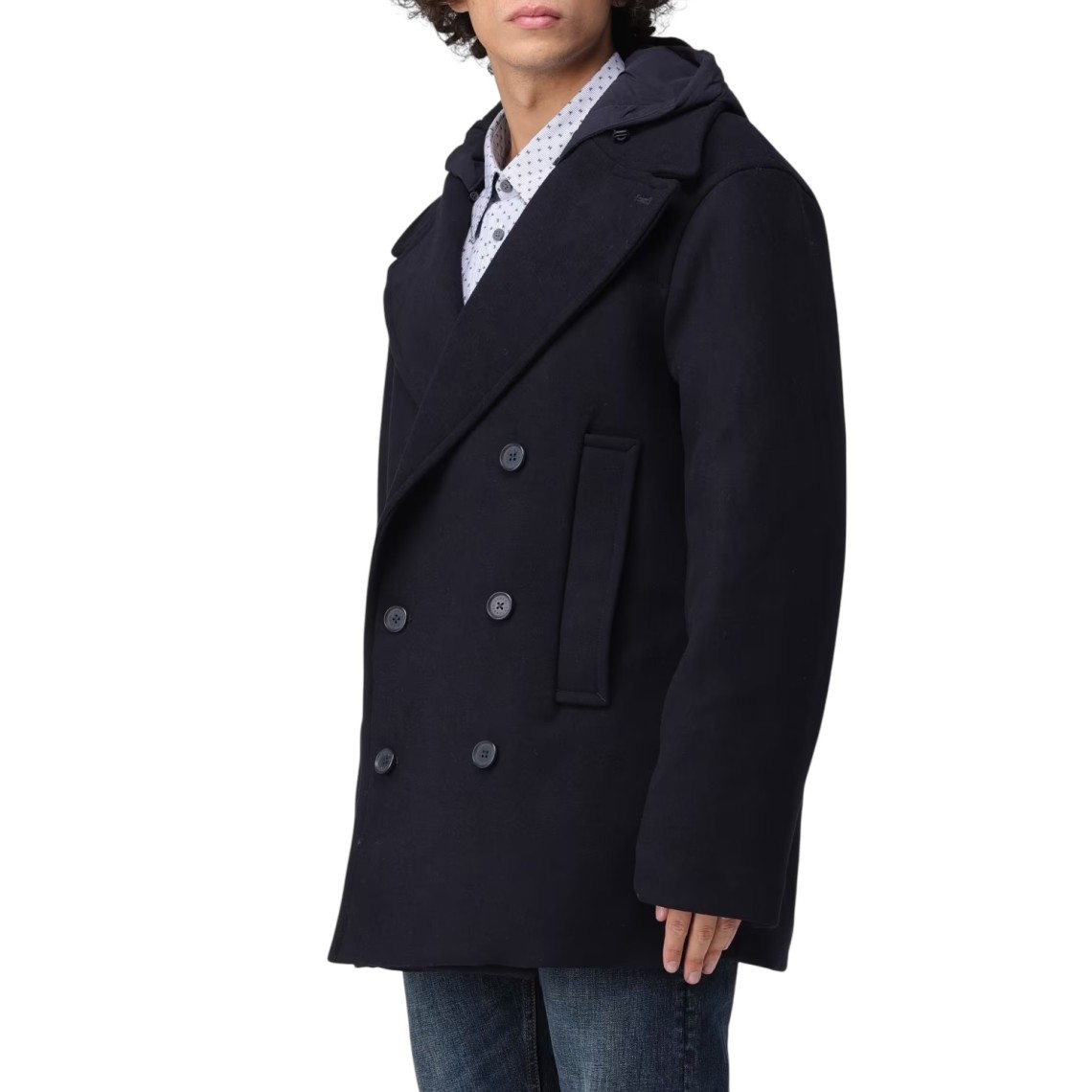 Peacot con cappuccio in nylon Armani Exchange