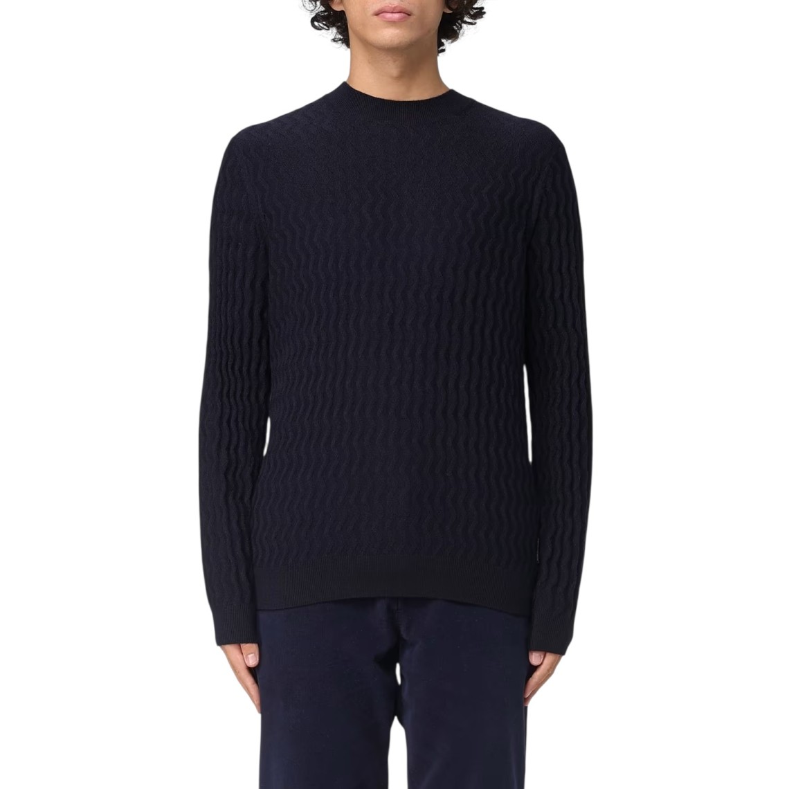 Pullover basic Armani Exchange in misto lana