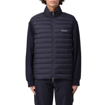 Gilet imbottito in nylon con logo Armani Exchange
