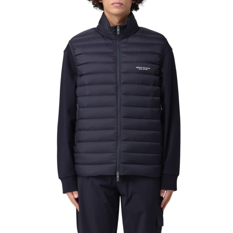 Gilet imbottito in nylon con logo Armani Exchange
