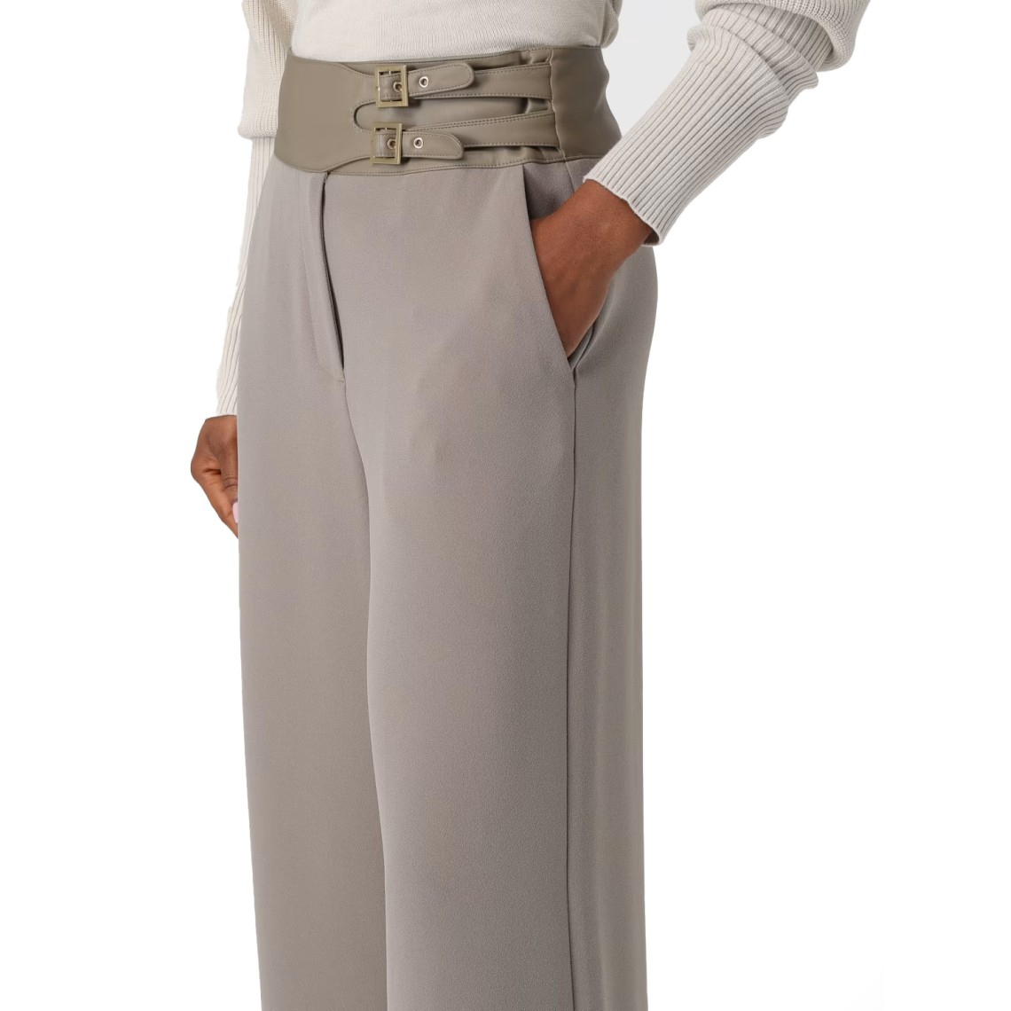 Pantalone palazzo Armani Exchange in crêpe