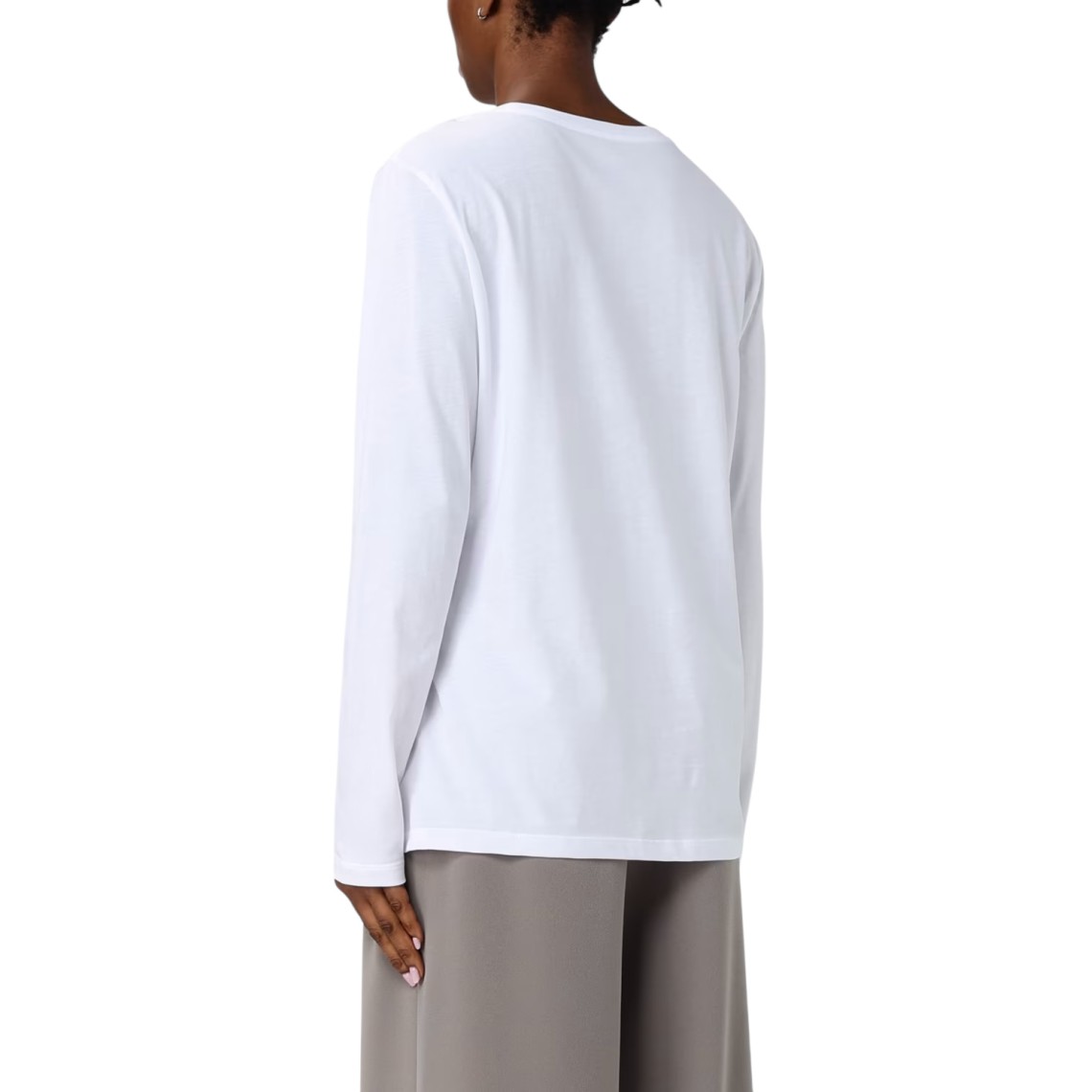 T-shirt in cotone con logo di strass Armani Exchange