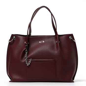 Borsa a mano in pelle sintetica a grana Armani Exchange