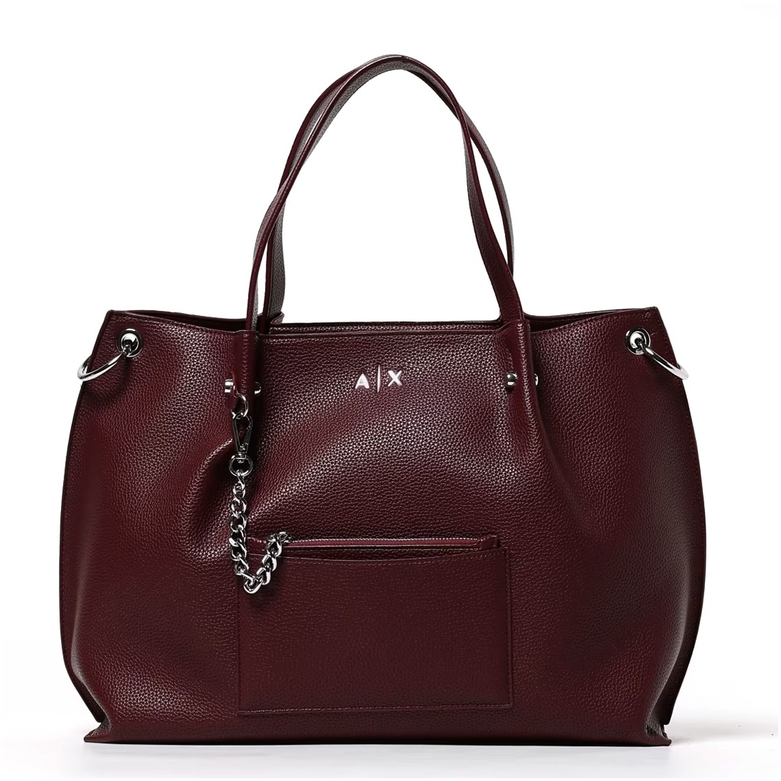 Borsa a mano in pelle sintetica a grana Armani Exchange