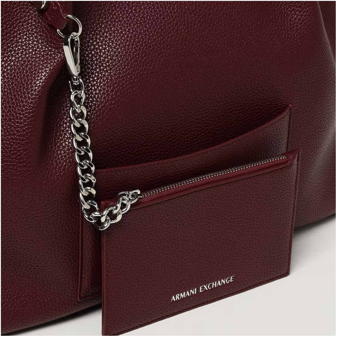 Borsa a mano in pelle sintetica a grana Armani Exchange