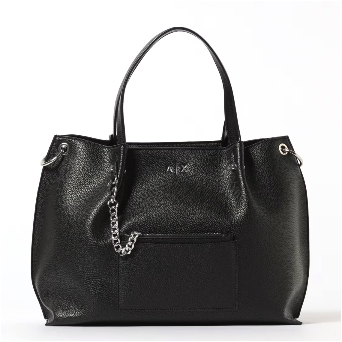 Borsa a mano in pelle sintetica a grana Armani Exchange