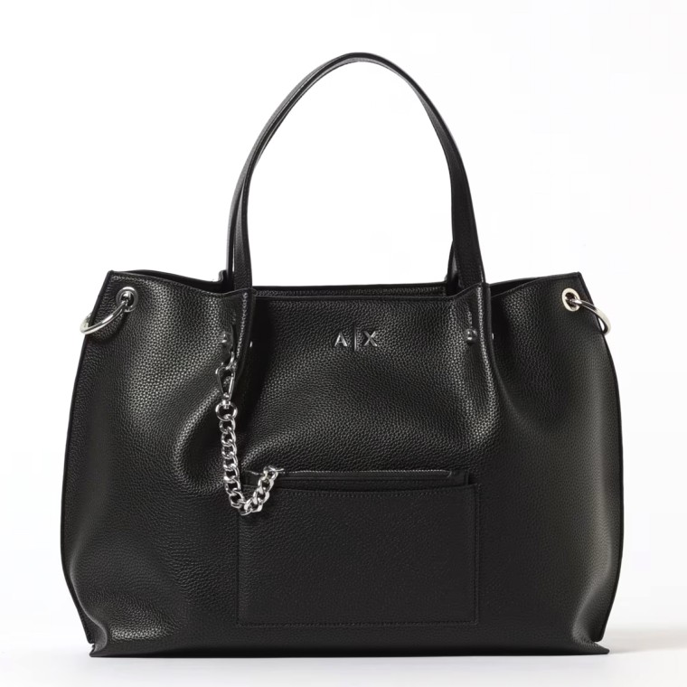 Borsa a mano in pelle sintetica a grana Armani Exchange