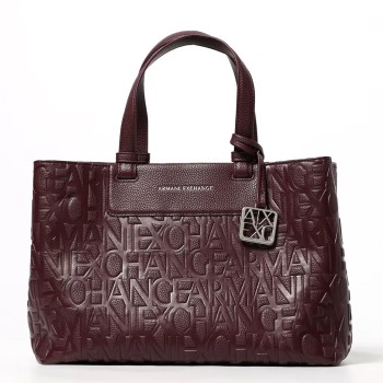 Borsa a mano Liz Pebble in pelle sintetica logata Armani...