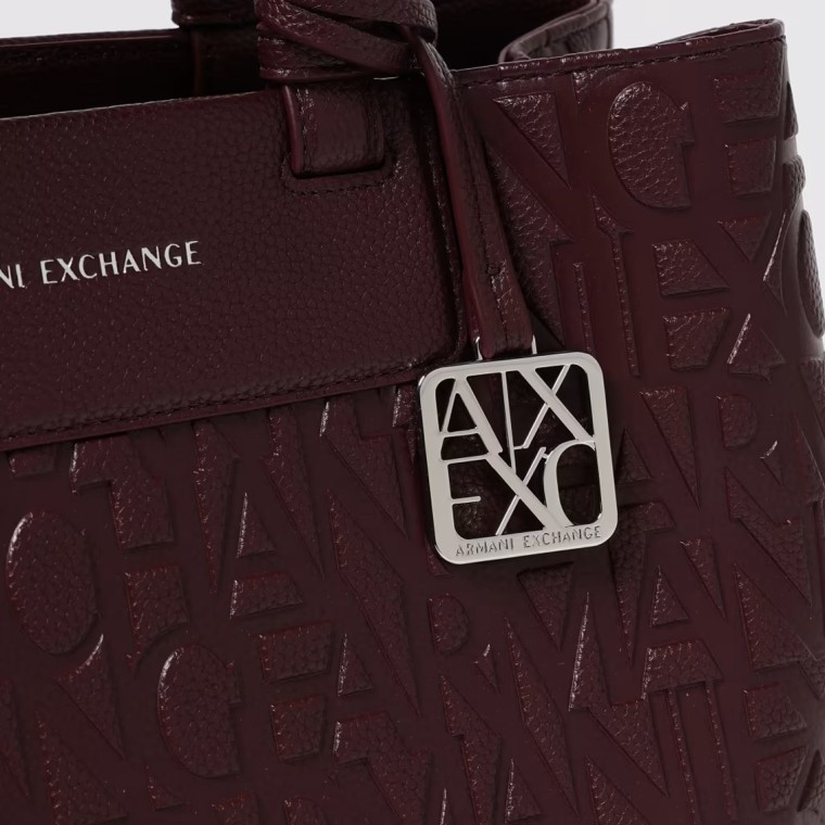 Borsa a mano Liz Pebble in pelle sintetica logata Armani Exchange