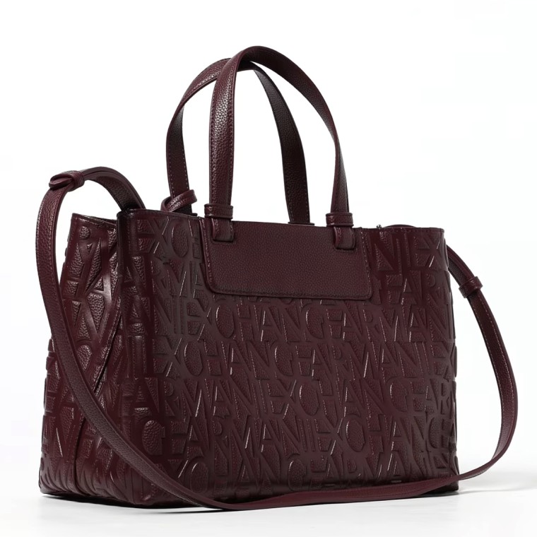Borsa a mano Liz Pebble in pelle sintetica logata Armani Exchange