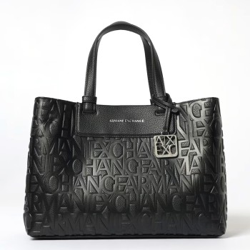 Borsa a mano Liz Pebble in pelle sintetica logata Armani...