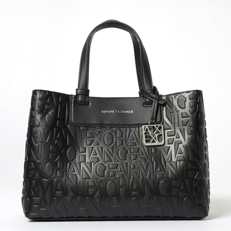 Borsa a mano Liz Pebble in pelle sintetica logata Armani Exchange
