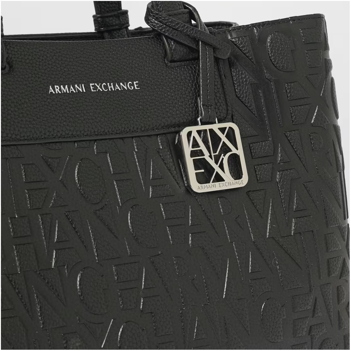 Borsa a mano Liz Pebble in pelle sintetica logata Armani Exchange