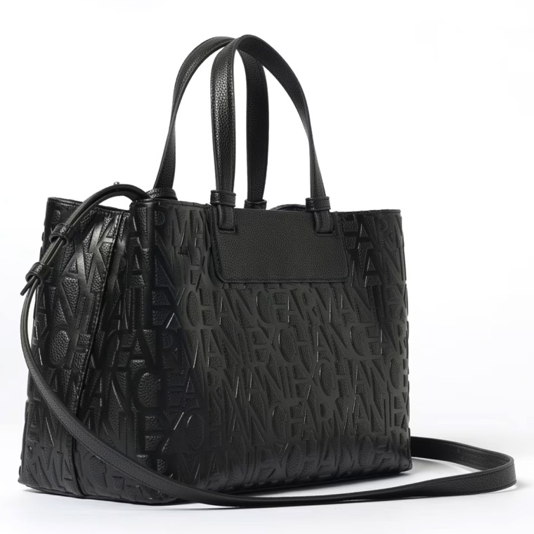 Borsa a mano Liz Pebble in pelle sintetica logata Armani Exchange