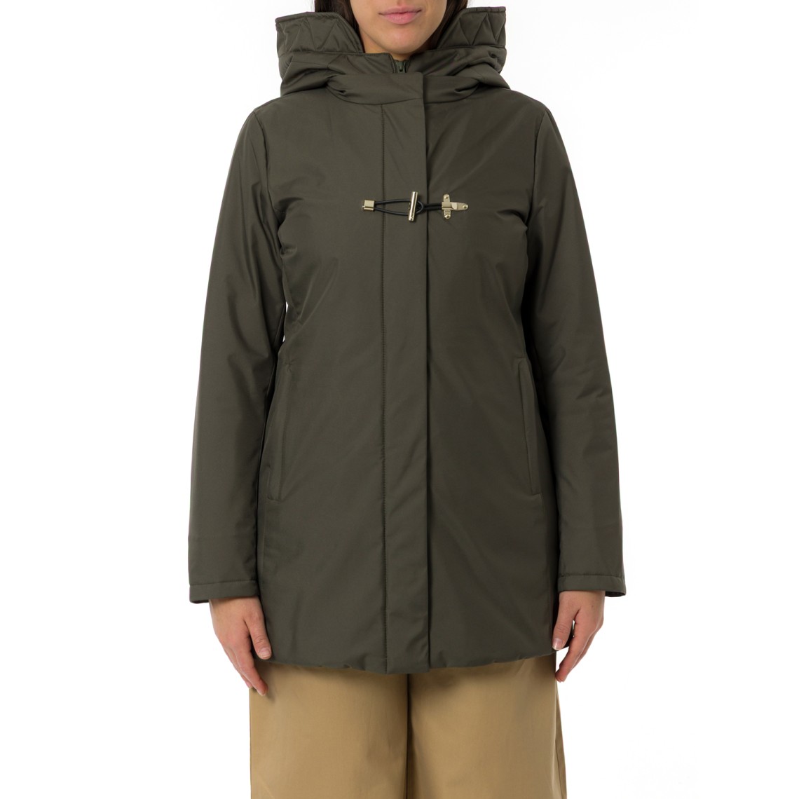 Toggle Coat in Gabardine Tecnico Fay